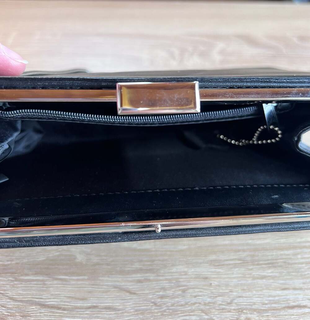 Giani Bernini Rectangular Black Leather Evening B… - image 9